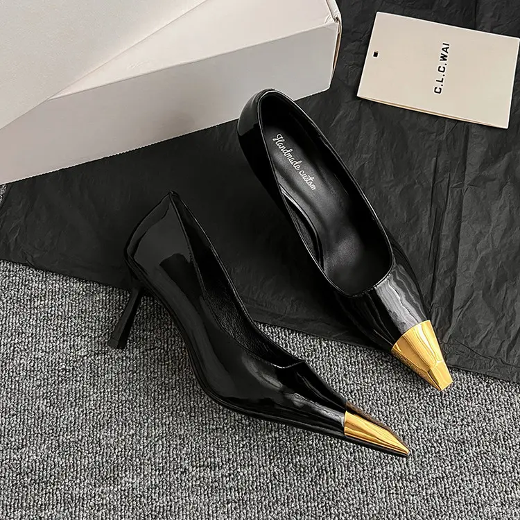 Luxury Handmade Black Court Shoes for Women 7cm Heels (18).jpg
