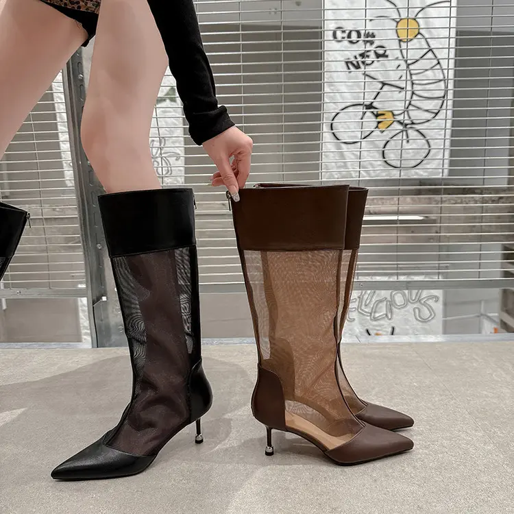 OEM Mesh Knee-High Summer Boots with 6