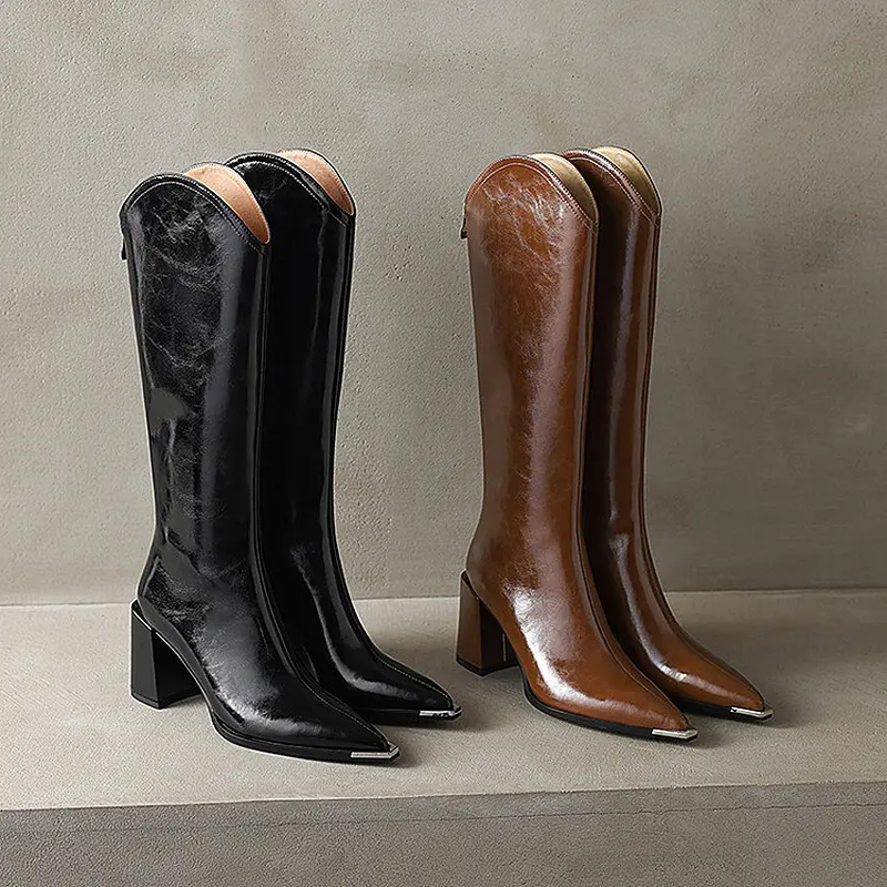 Women's Leather Knee-High Winter Boots 8cm Heel (5).jpg