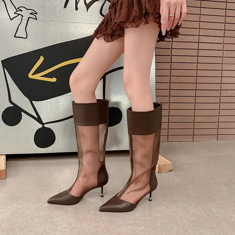 OEM Mesh Knee-High Summer Boots with 6