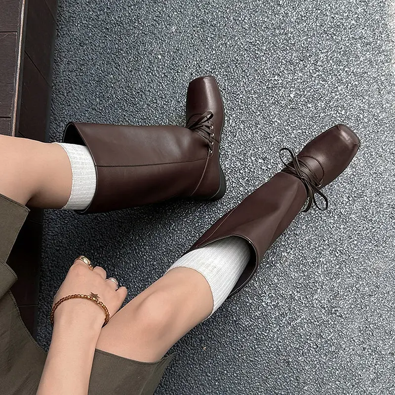 Q.L Codex Brown Leather Western Mid-Calf Pull-On Boots (12).jpg