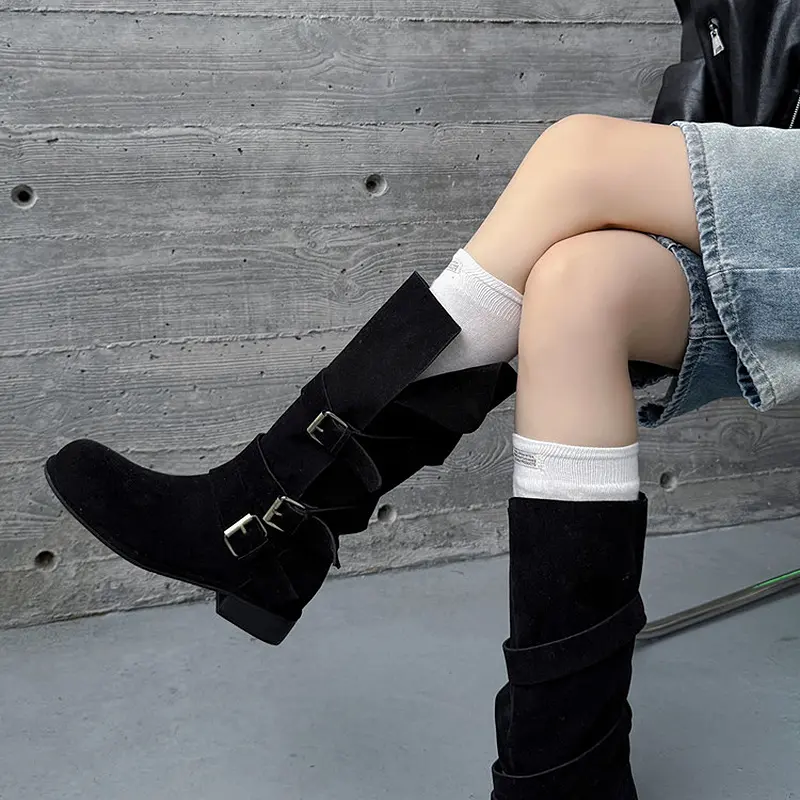 Q.L Codex Brown Suede Western Mid-Calf Boots (17).jpg