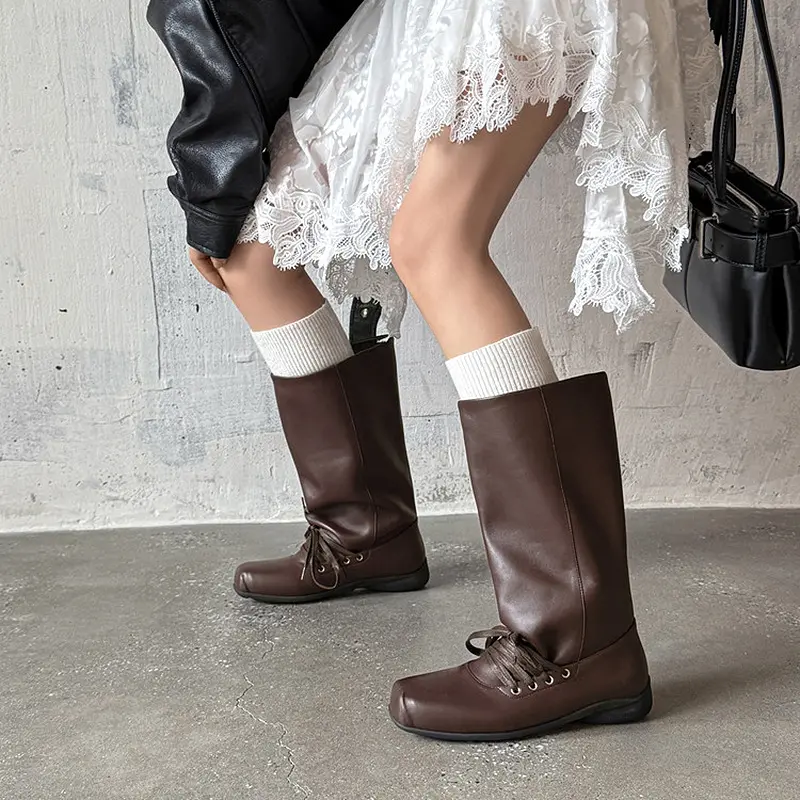 Q.L Codex Brown Leather Western Mid-Calf Pull-On Boots (20).jpg