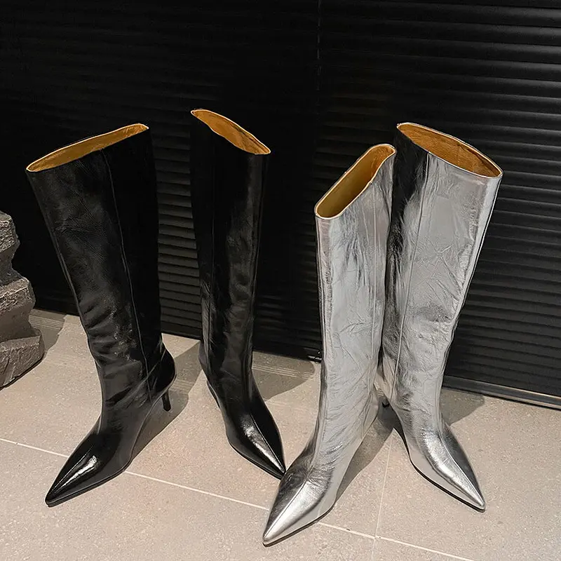 Genuine Leather Western Women’s High Heel Boots