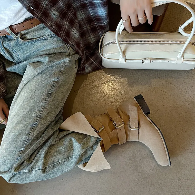 Q.L Codex Brown Suede Western Mid-Calf Boots (3).jpg