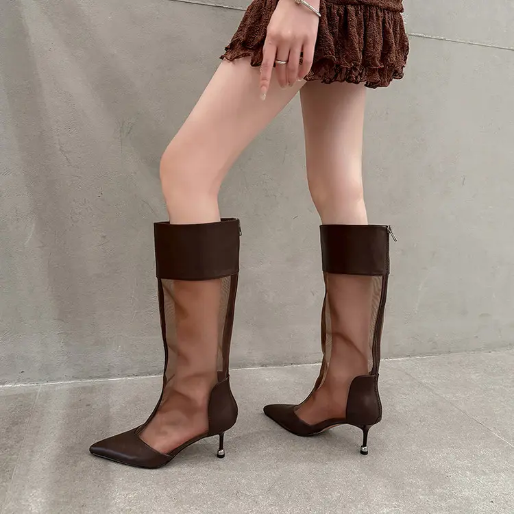 OEM Mesh Knee-High Summer Boots with 6