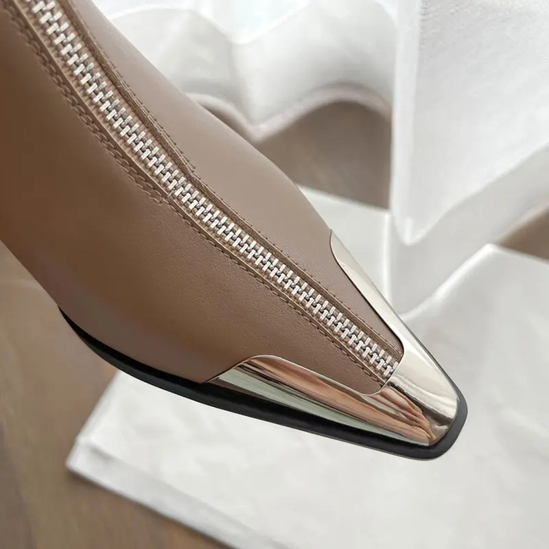 OEM Women's Pigskin Lining Ankle Boots with Chunky Heel (8).jpg