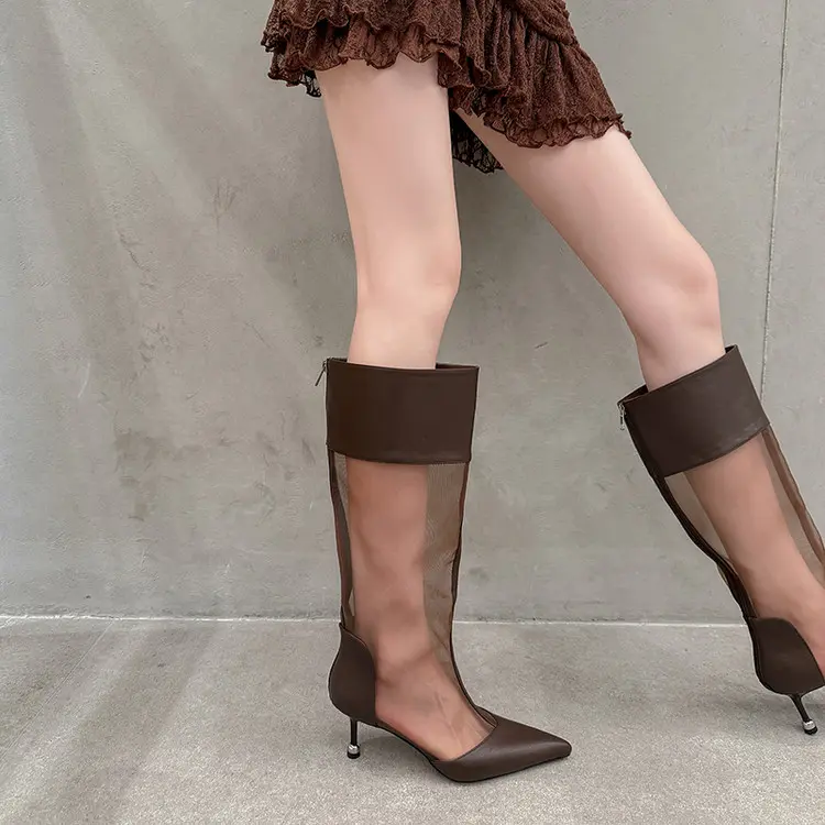 OEM Mesh Knee-High Summer Boots with 6