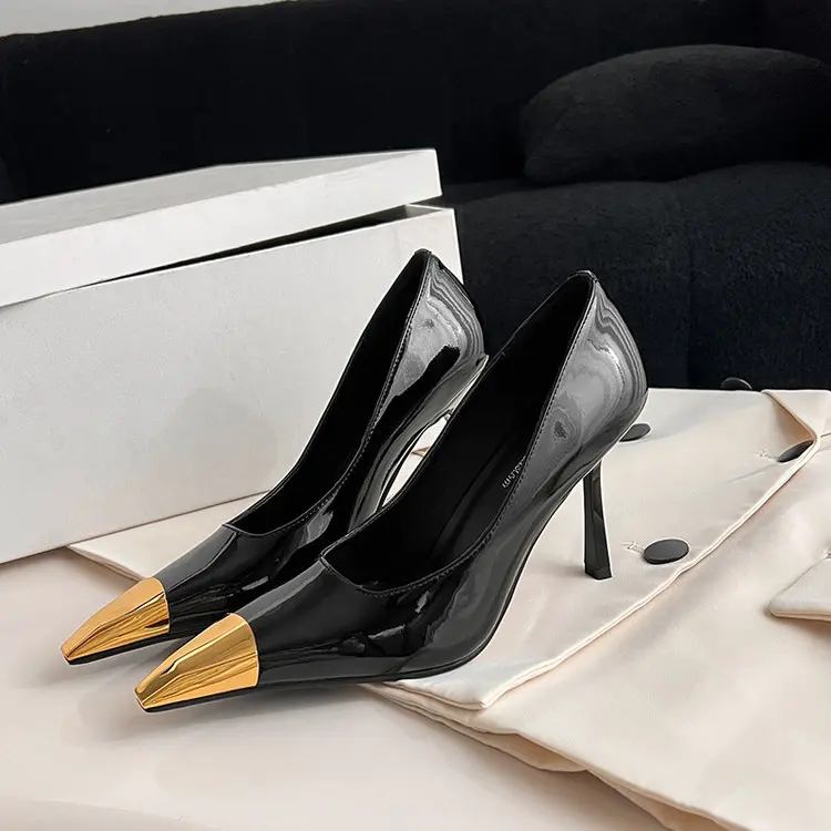 Luxury Handmade Black Court Shoes for Women 7cm Heels (6).jpg