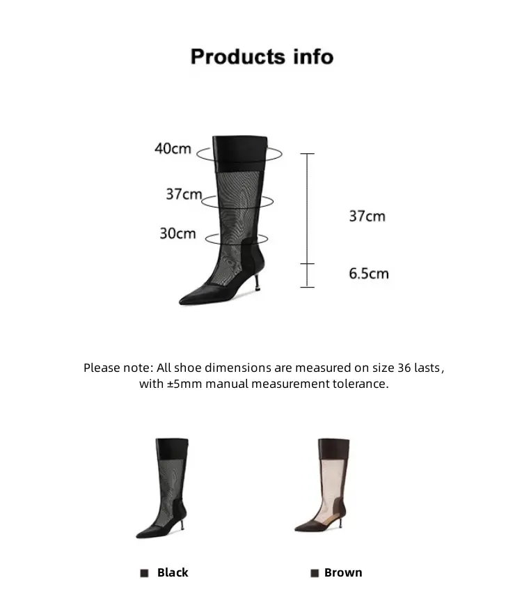 OEM Mesh Knee-High Summer Boots with 6