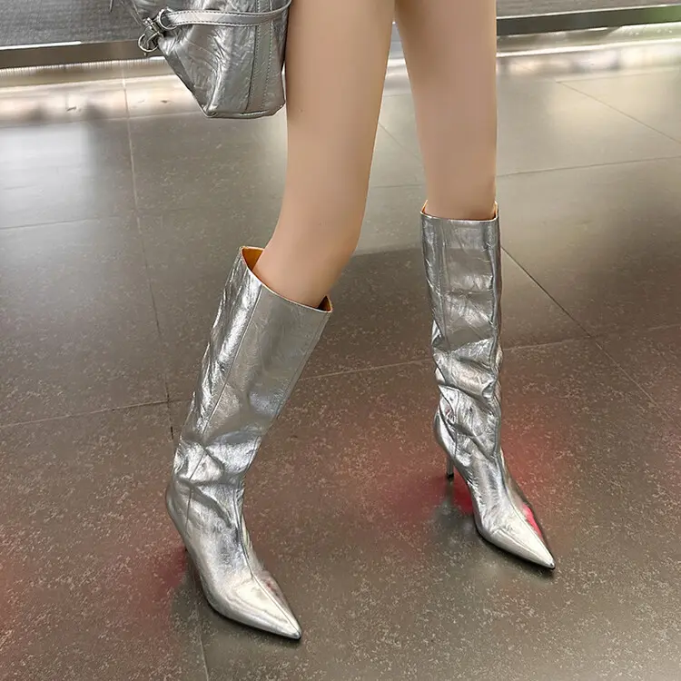 Genuine Leather Western Women’s High Heel Boots  f1824 (9)