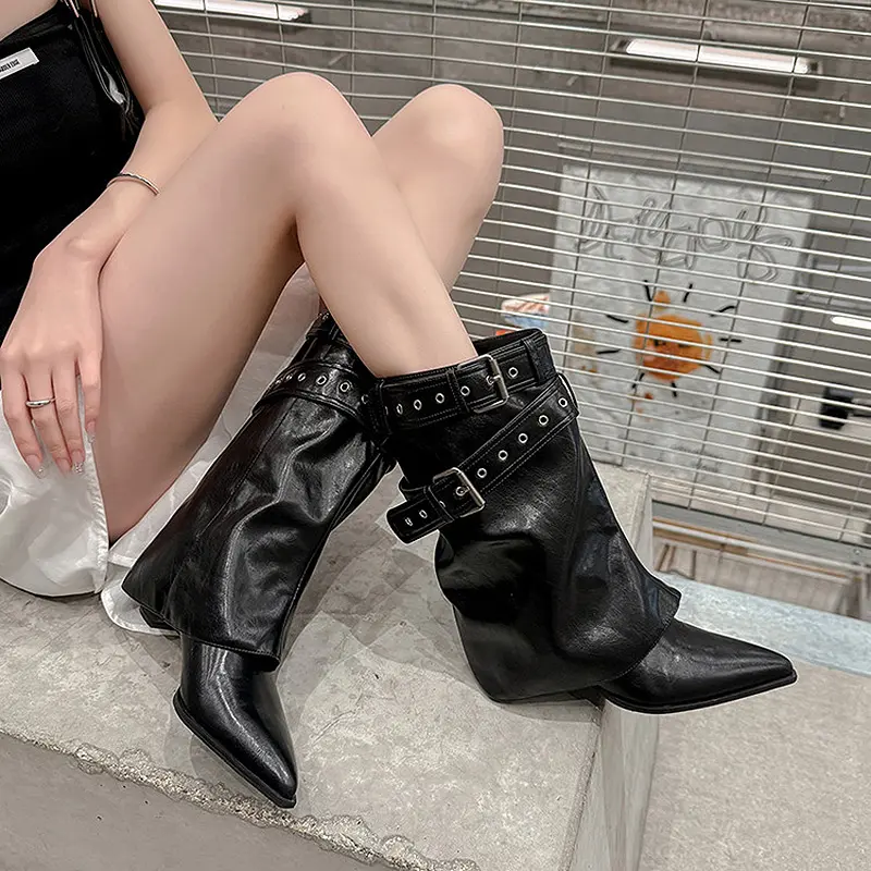 Women's Sexy Buckle Strap Knee High Chunky Heel Boots (9).jpg