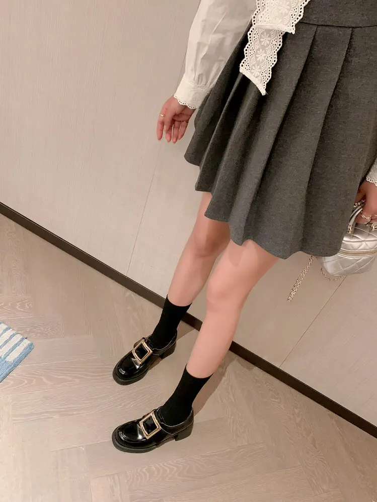 Hidden-Height Chunky Heels Platform Mary Janes Pumps (4)