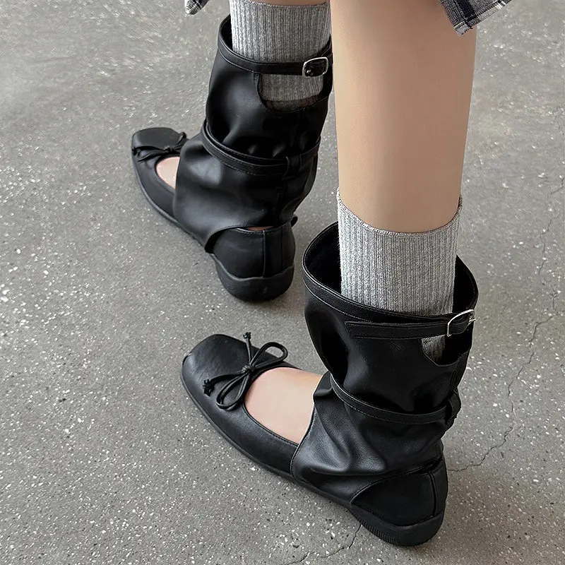 2025 Custom Ballet Wedge Heel Mid-Calf Buckle Boots (11).jpg