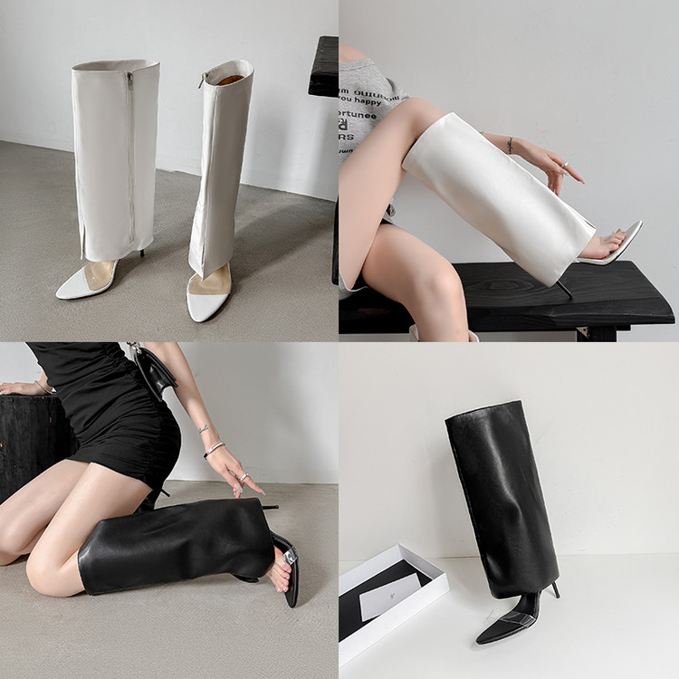 9cm Chunky Heel Knee-High Boots  (2)