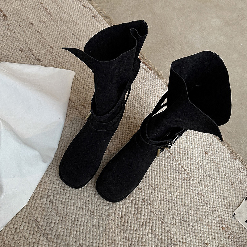 Q.L Codex Brown Suede Western Mid-Calf Boots (8).jpg