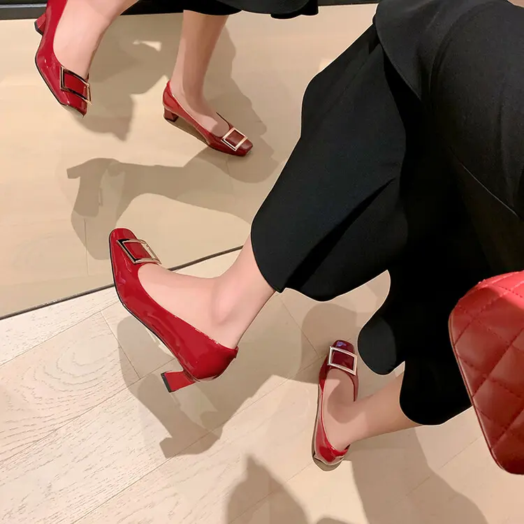 RV-style Artisan Crafted Square Buckle Ballet Pumps Block Heel (5).jpg