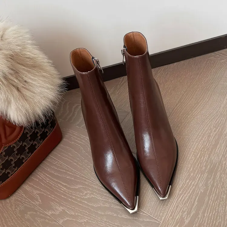 Women's Stiletto Ankle Boots - Pointed Toe, Stretch Velvet 5039 (23)