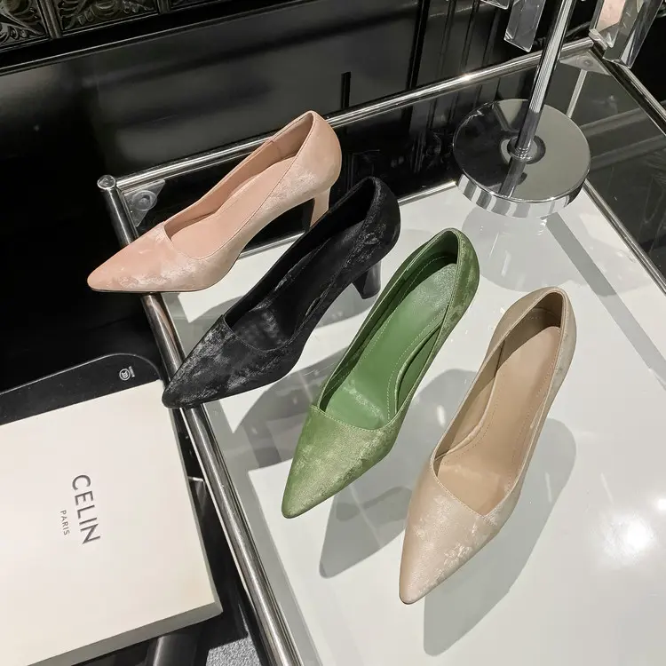 Apricot Korea Style Women's Pumps Genuine Leather Slip-Ons (12).jpg