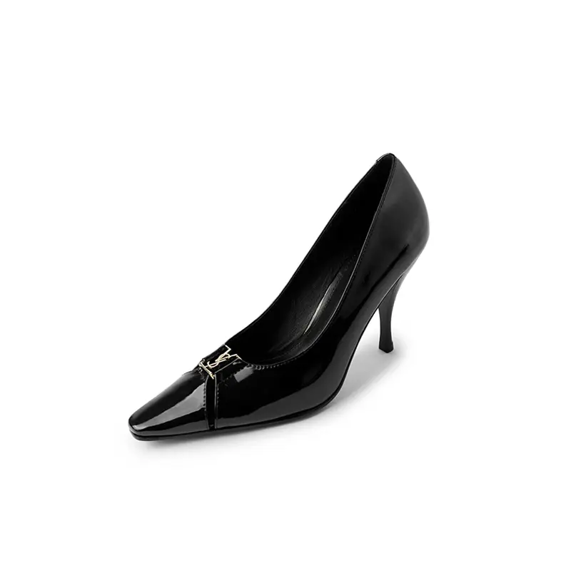 Designer-Inspired Patent Leather Pointed-Toe 9cm Heels for Women