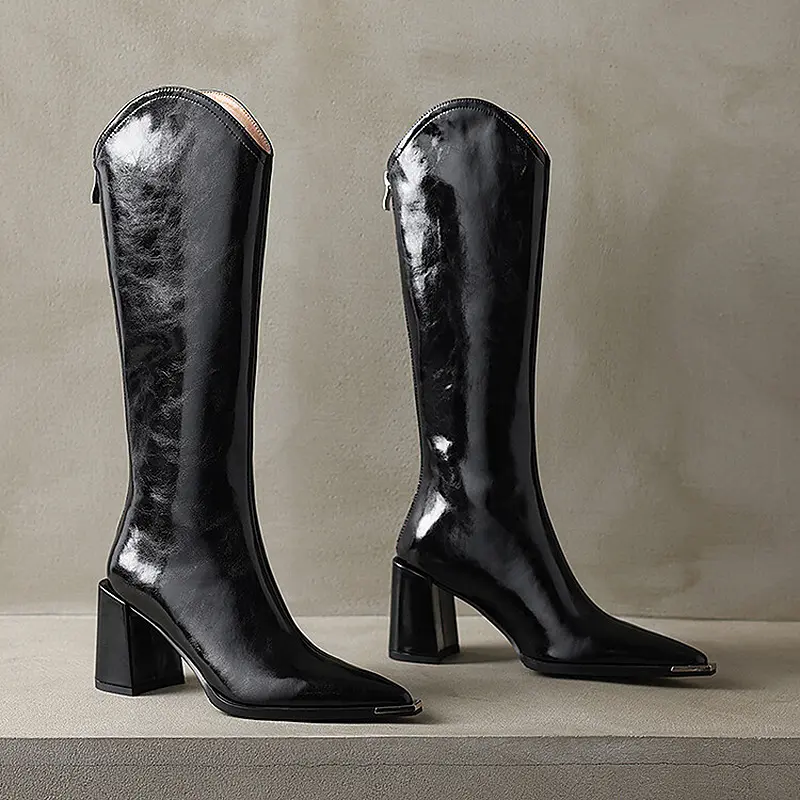 Women's Leather Knee-High Winter Boots 8cm Heel (6).jpg