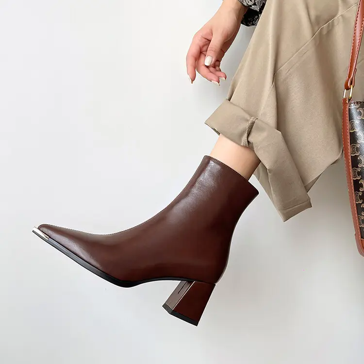 Women's Stiletto Ankle Boots - Pointed Toe, Stretch Velvet 5039 (14)