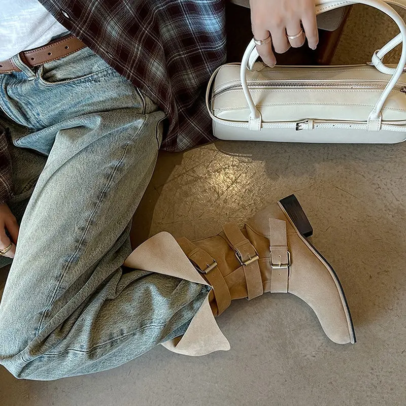 Q.L Codex Brown Suede Western Mid-Calf Boots (11).jpg